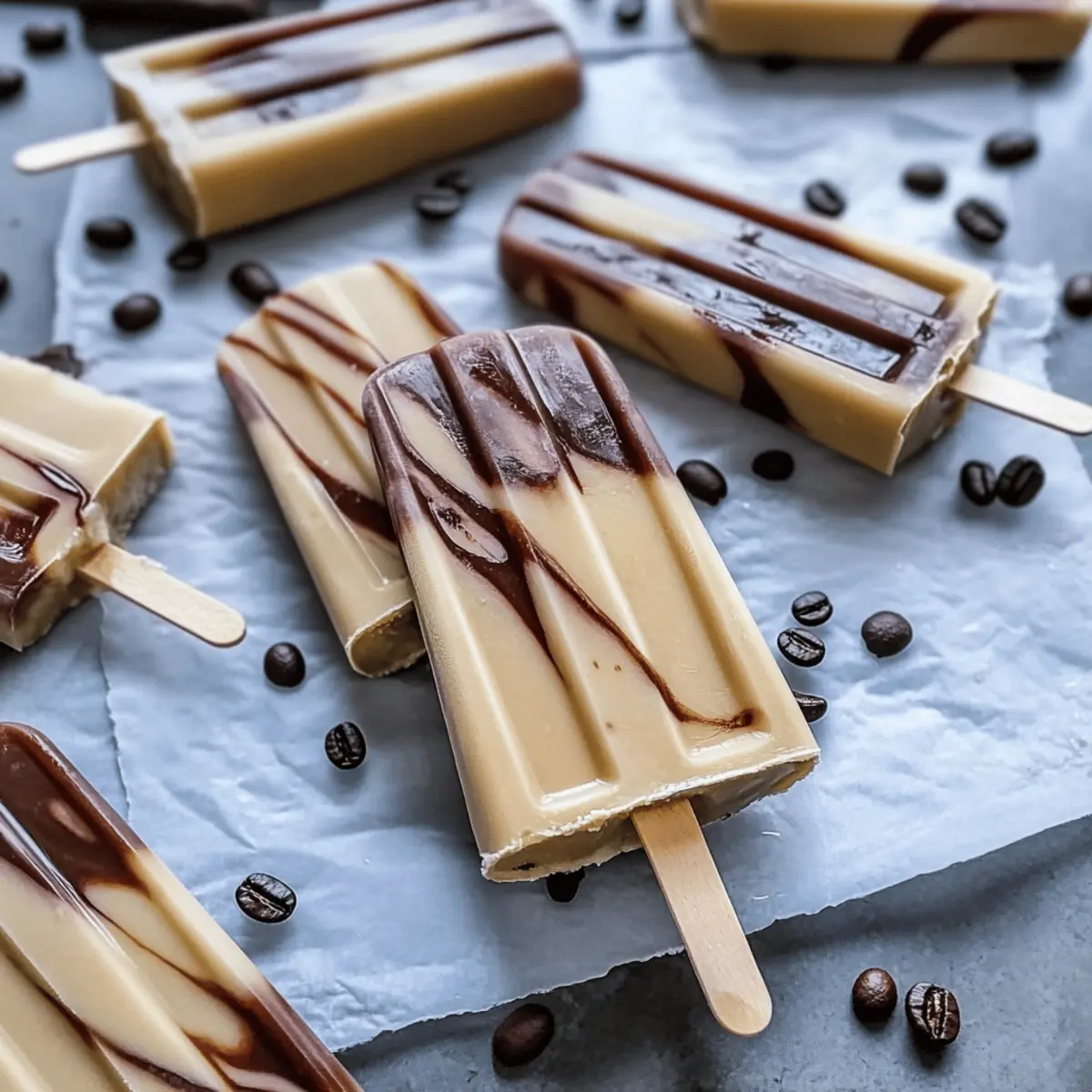 Vanilla Cold Brew Coffee Popsicles