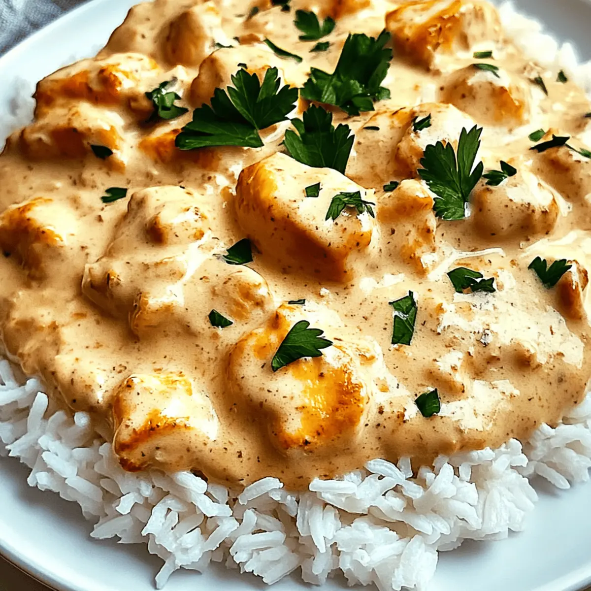 Creamy Smothered Chicken and Rice