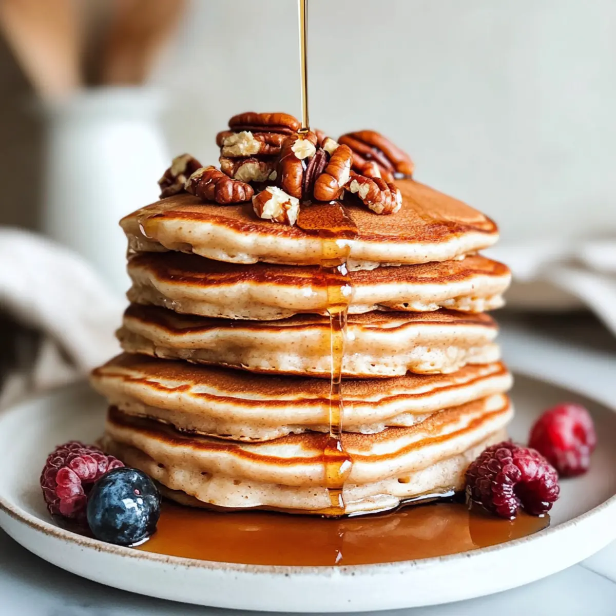 Fluffy Pecan Pancakes