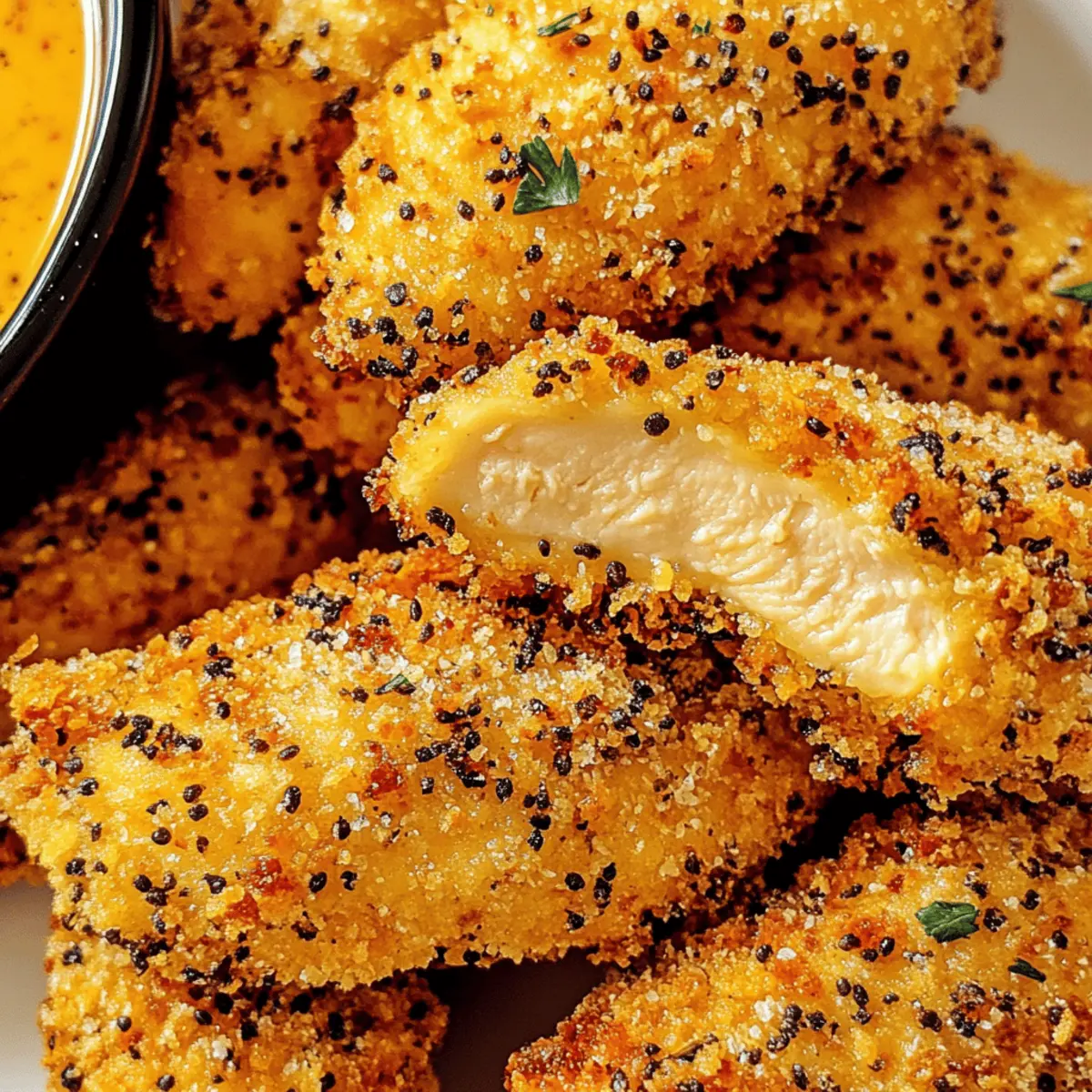 Crispy Chicken Tenders with Everything Seasoning Magic 4 Crispy Chicken Tenders