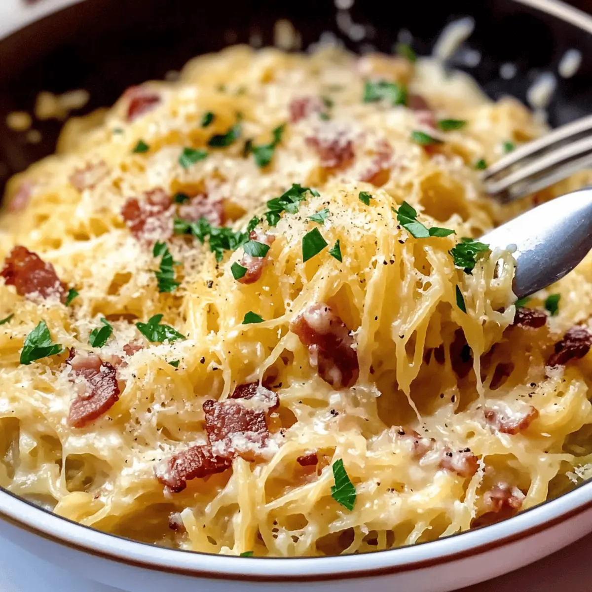 Creamy Spaghetti Squash Carbonara for Guilt-Free Indulgence 4 Spaghetti Squash Carbonara