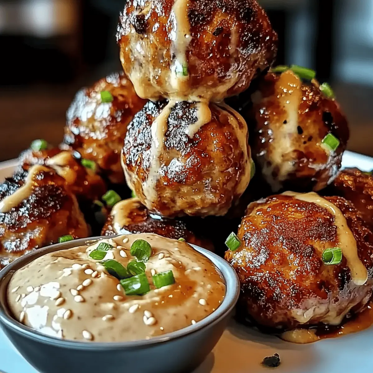 Savory Korean BBQ Meatballs with Spicy Mayo Dip in 40 Minutes 4 Korean BBQ Meatballs with Spicy Mayo Dip
