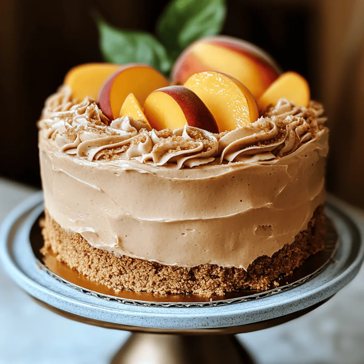 Peach Cake with Brown Sugar Frosting for Sweet Summer Bliss 4 Peach Cake with Brown Sugar Frosting