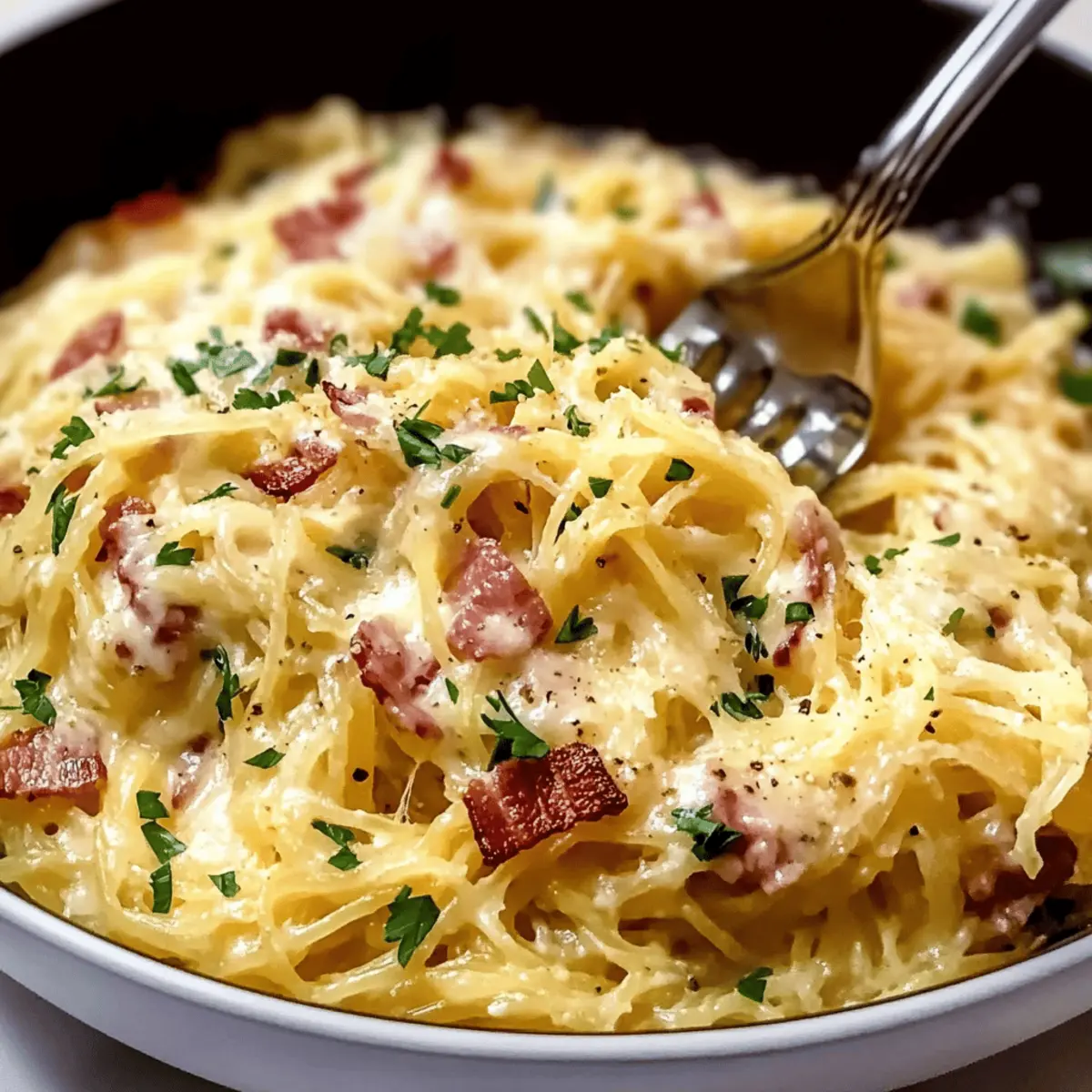 Creamy Spaghetti Squash Carbonara for Guilt-Free Indulgence 2 vpfuezdihnfdsirizmb0