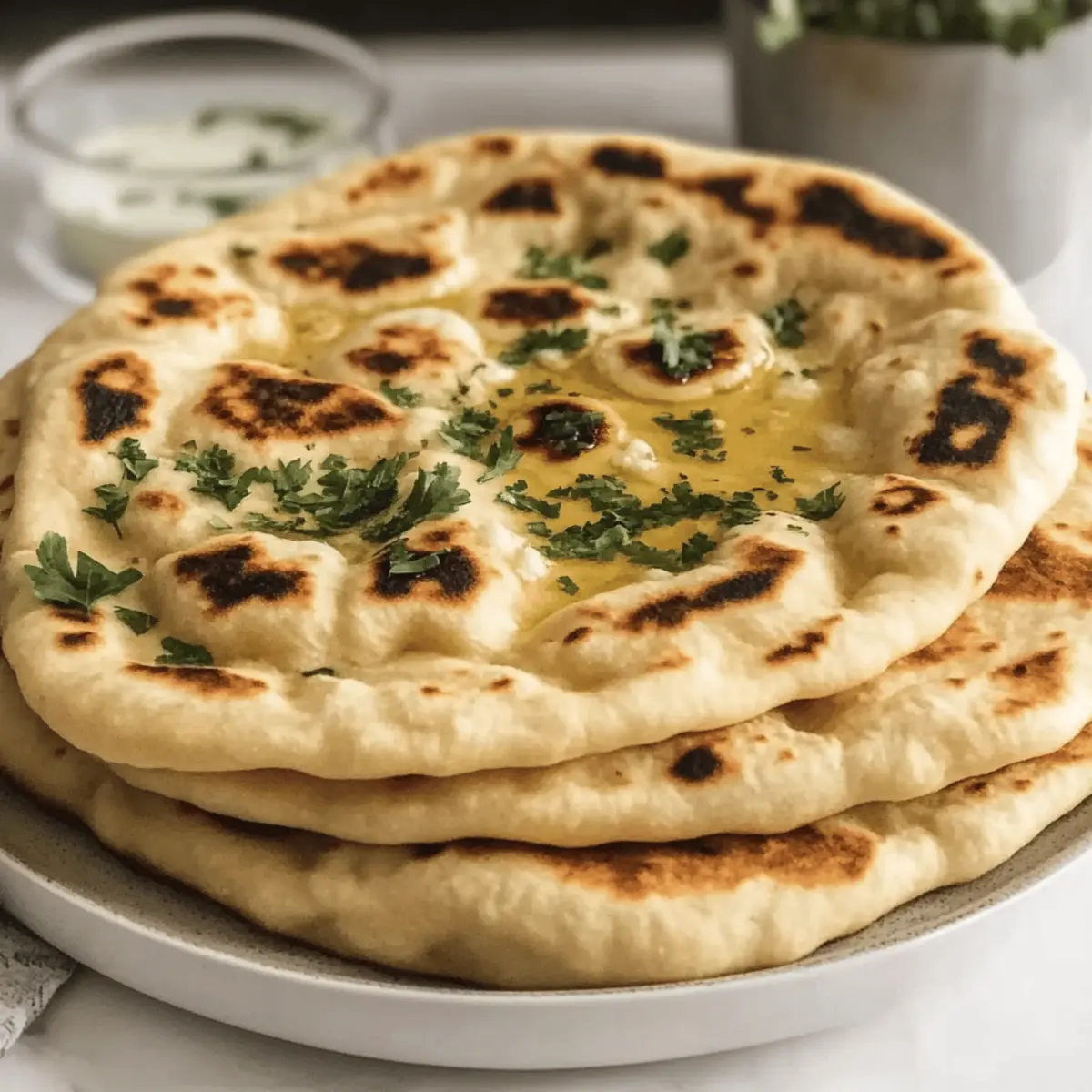 Cottage Cheese Garlic Naan