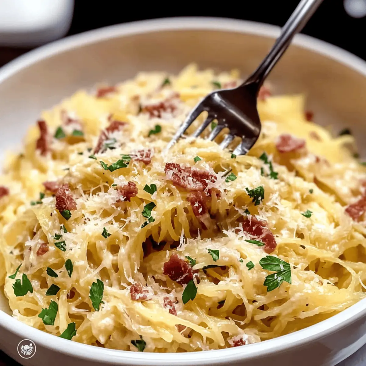 Creamy Spaghetti Squash Carbonara for Guilt-Free Indulgence 3