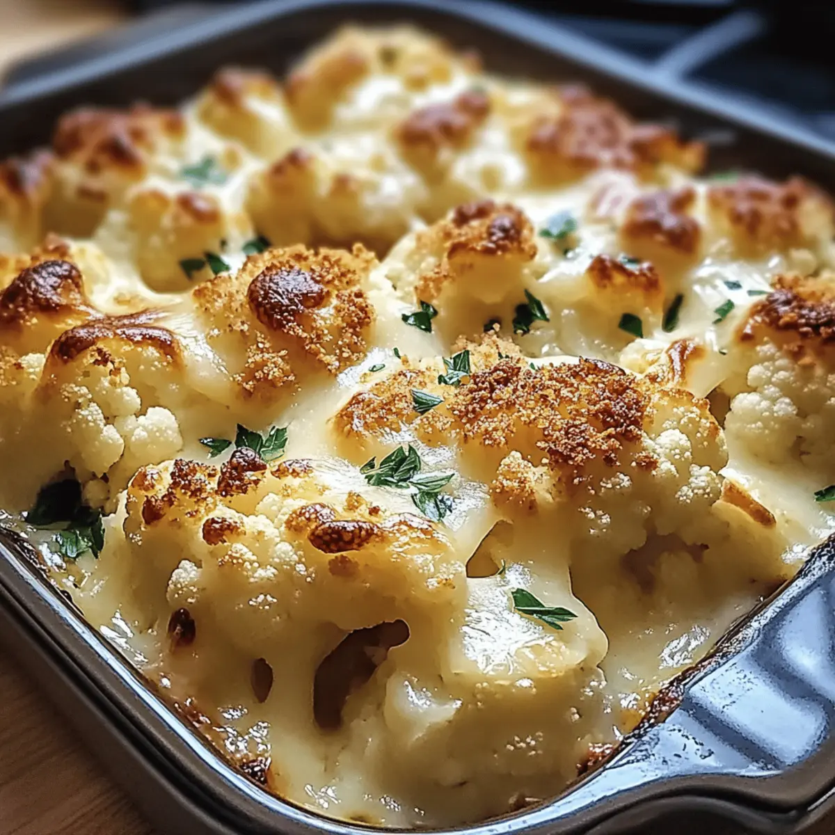Baked Cheddar Cauliflower
