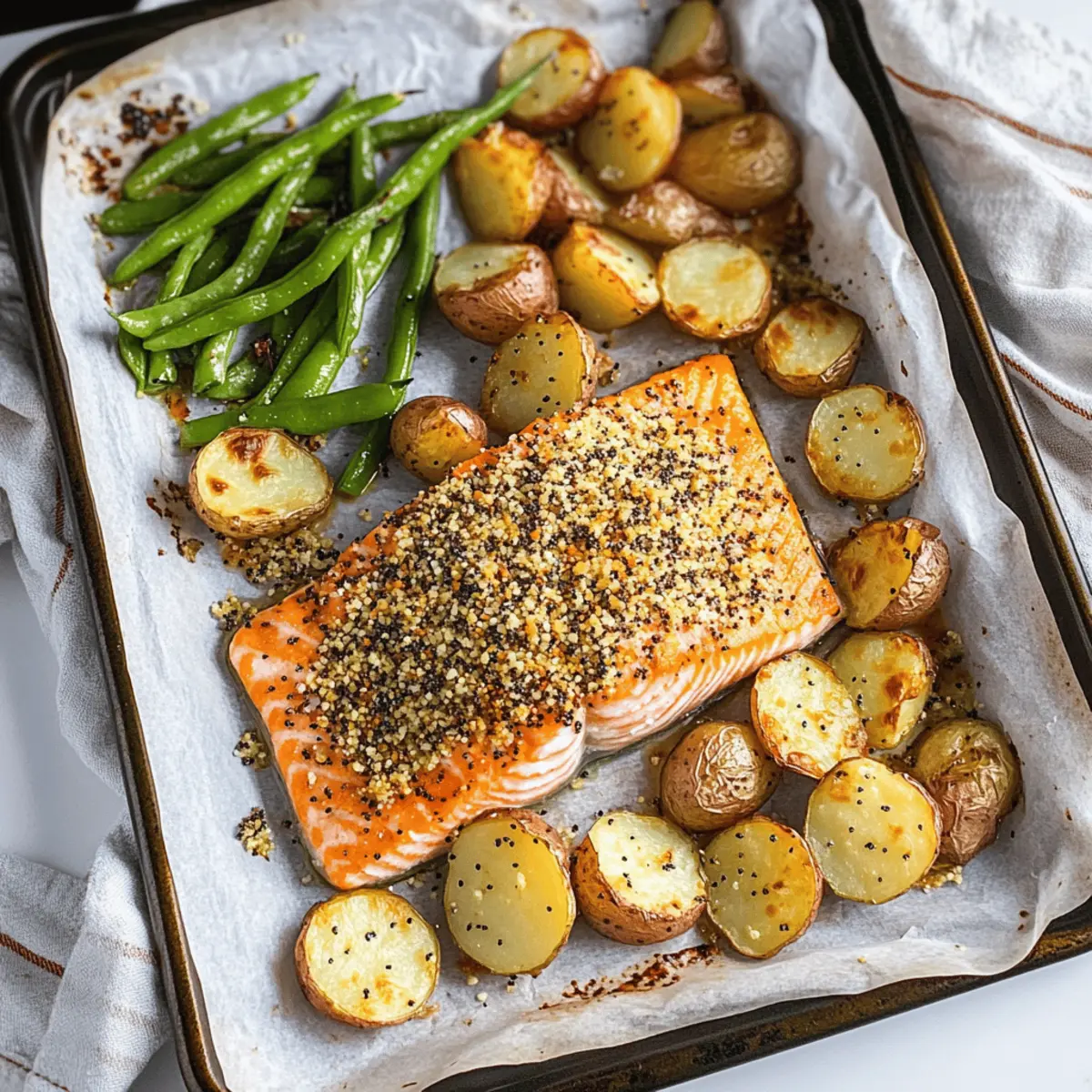 Bagel Sheet Pan Salmon