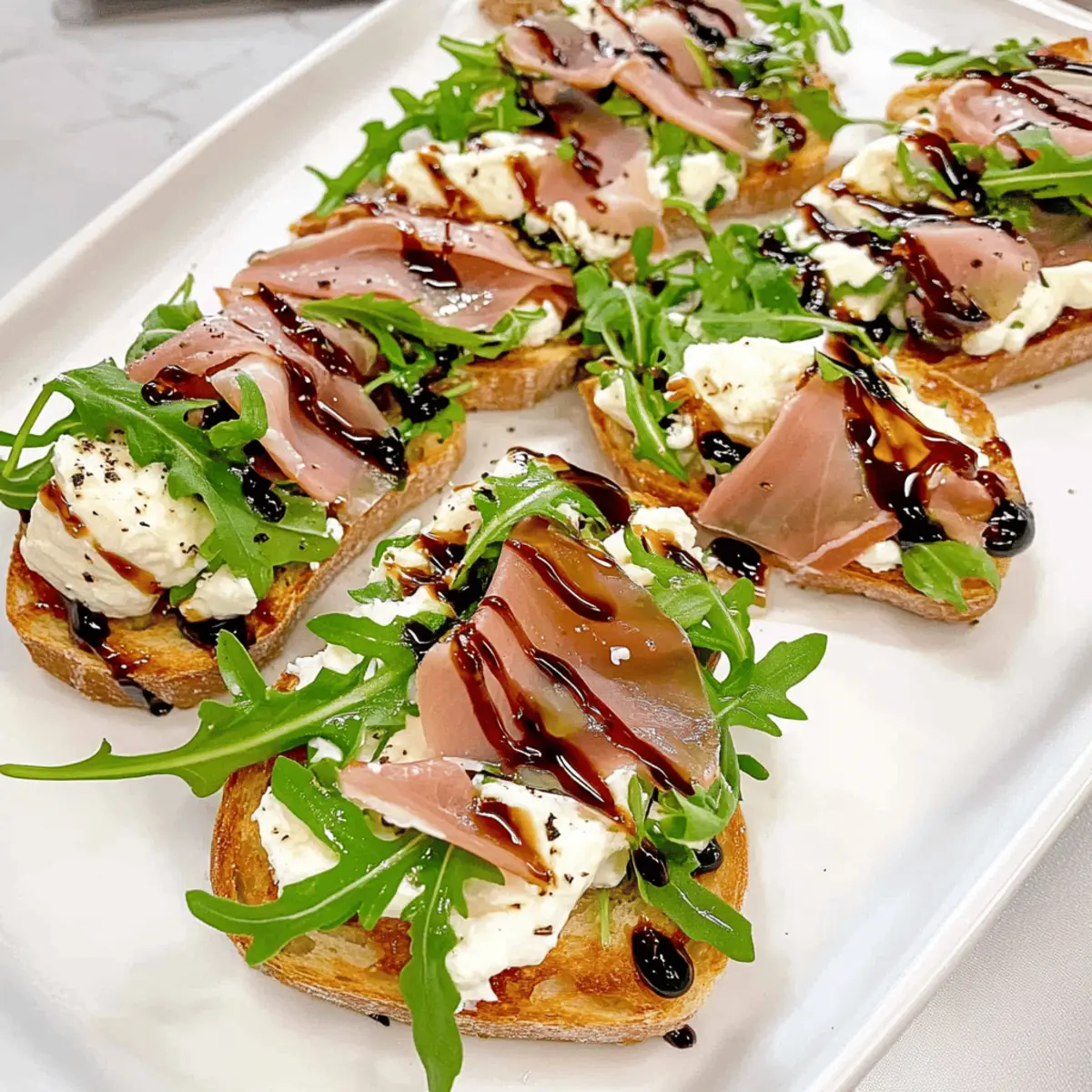 Boursin Prosciutto Arugula Crostini fjkwcd