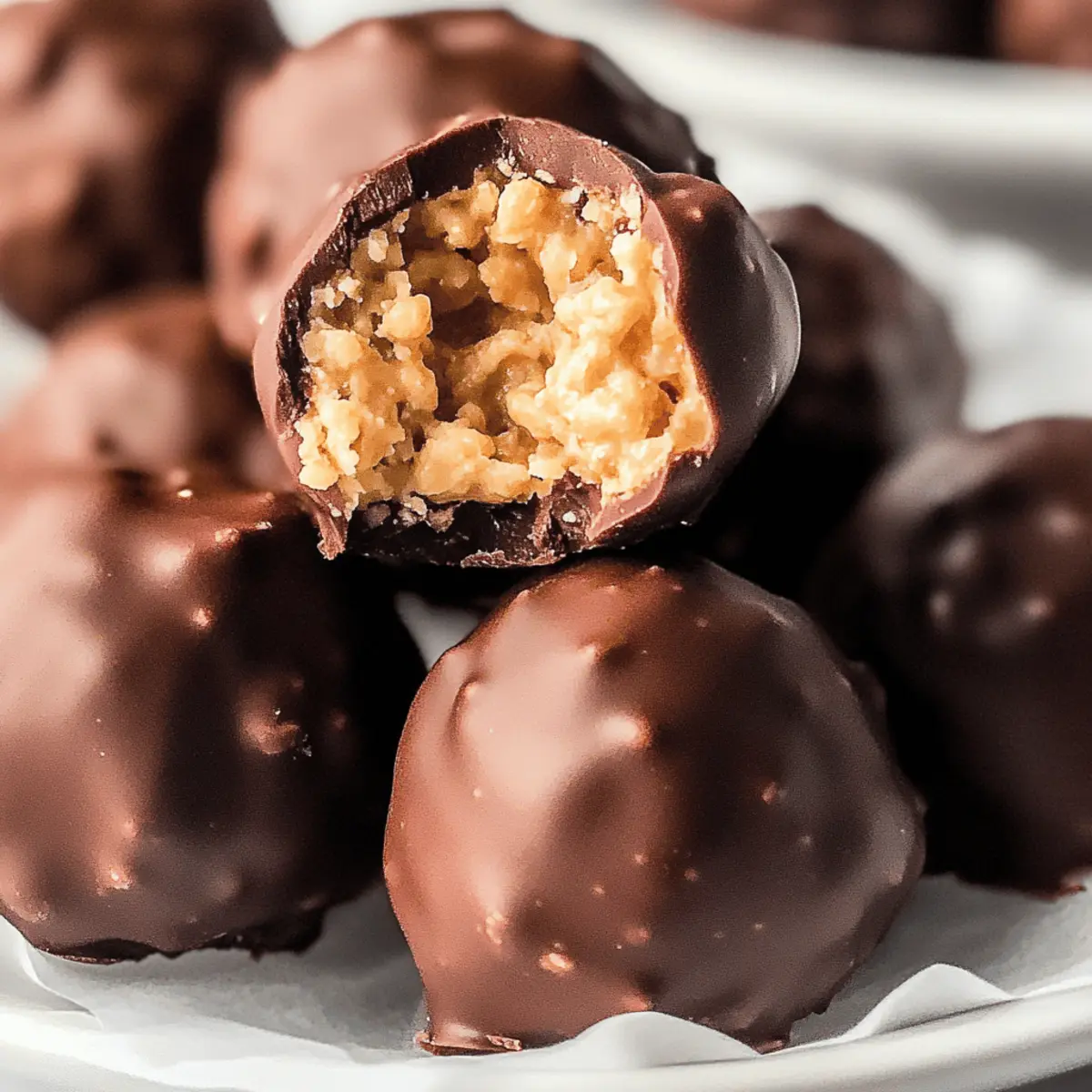 Chocolate Covered Peanut Butter Balls with Rice Krispies Bliss 2