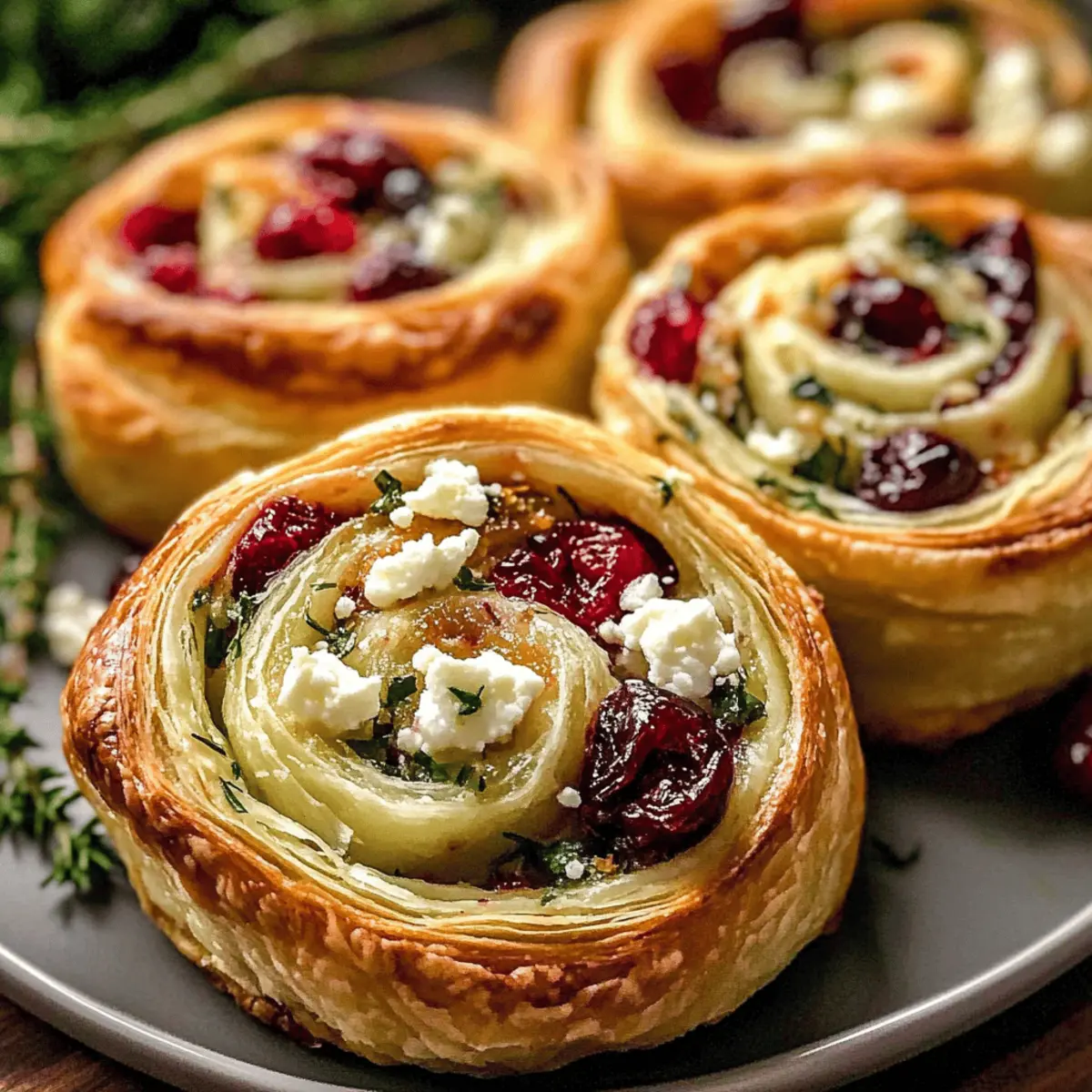 Cranberry Cream Cheese Pinwheels with Feta & Herbs Delight 2