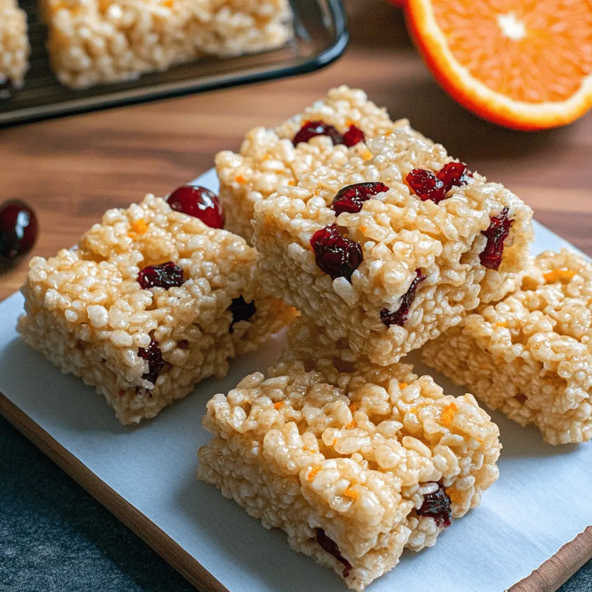 Cranberry Orange Rice Krispie Treats for Festive Cheer 8 Cranberry Orange Rice Krispie Treats nwqckq