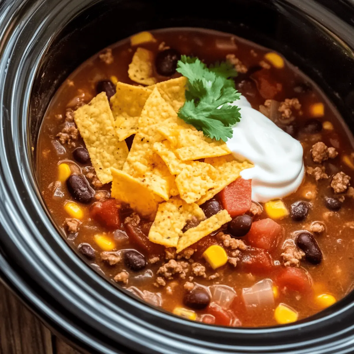 Cozy Up with Crock Pot Taco Soup for Ultimate Comfort! 1 Crock Pot Taco Soup c4pmpw