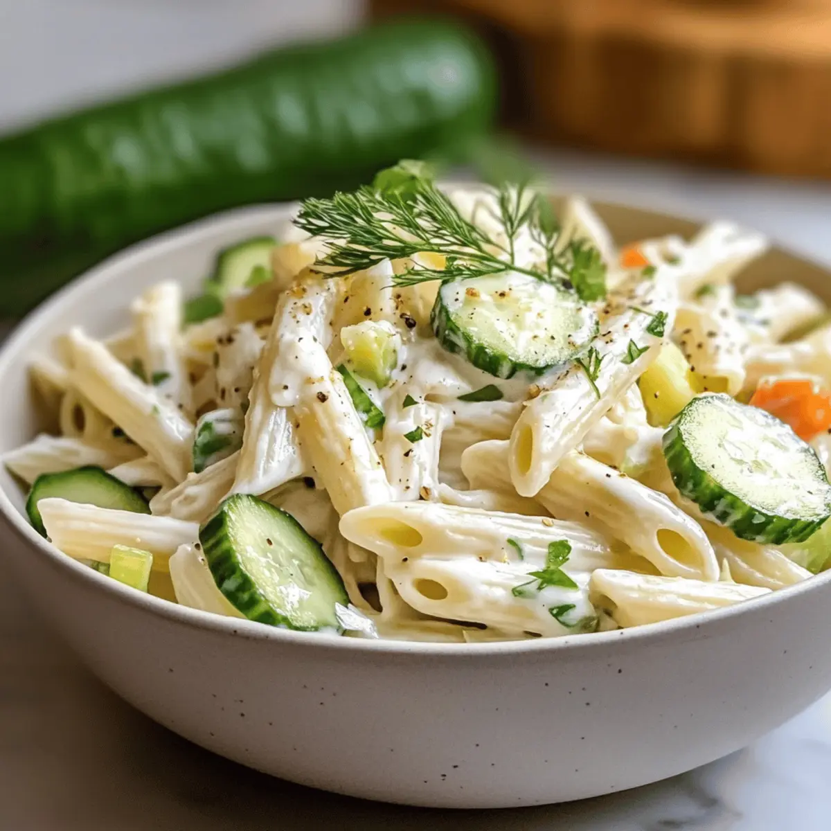 Cucumber Pasta Salad lldrle