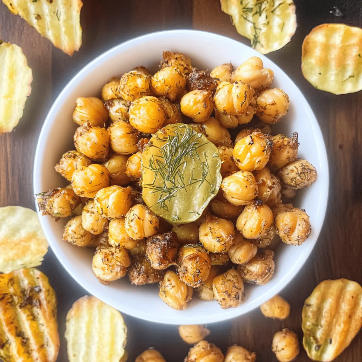 Dill Pickle Roasted Chickpeas