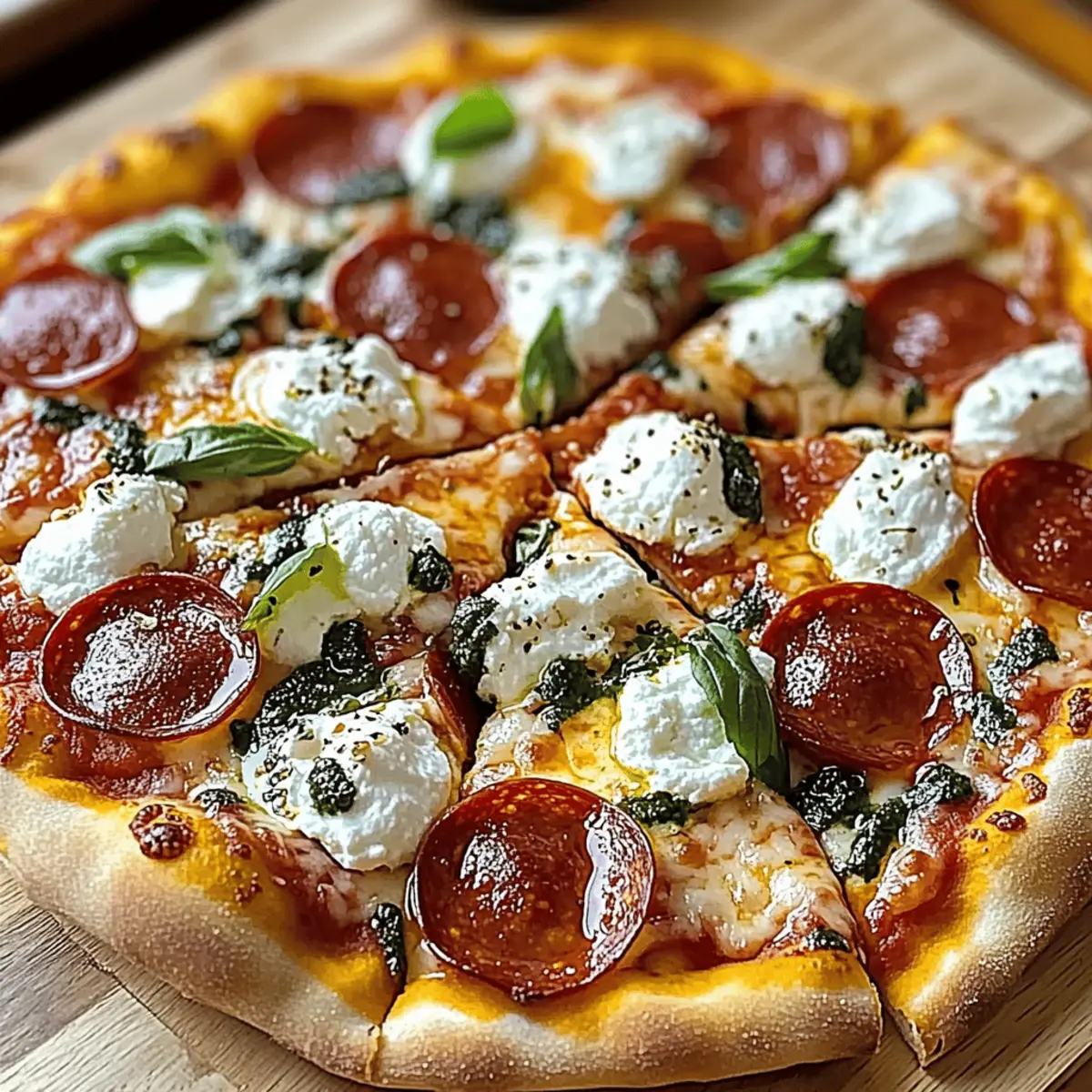 Honey Pizza Recipe with Pepperoni Ricotta ffwgtp