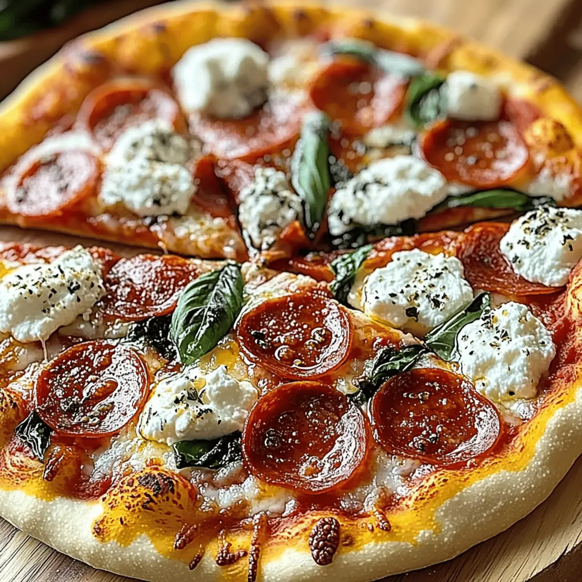 Honey Pizza Recipe with Pepperoni & Ricotta