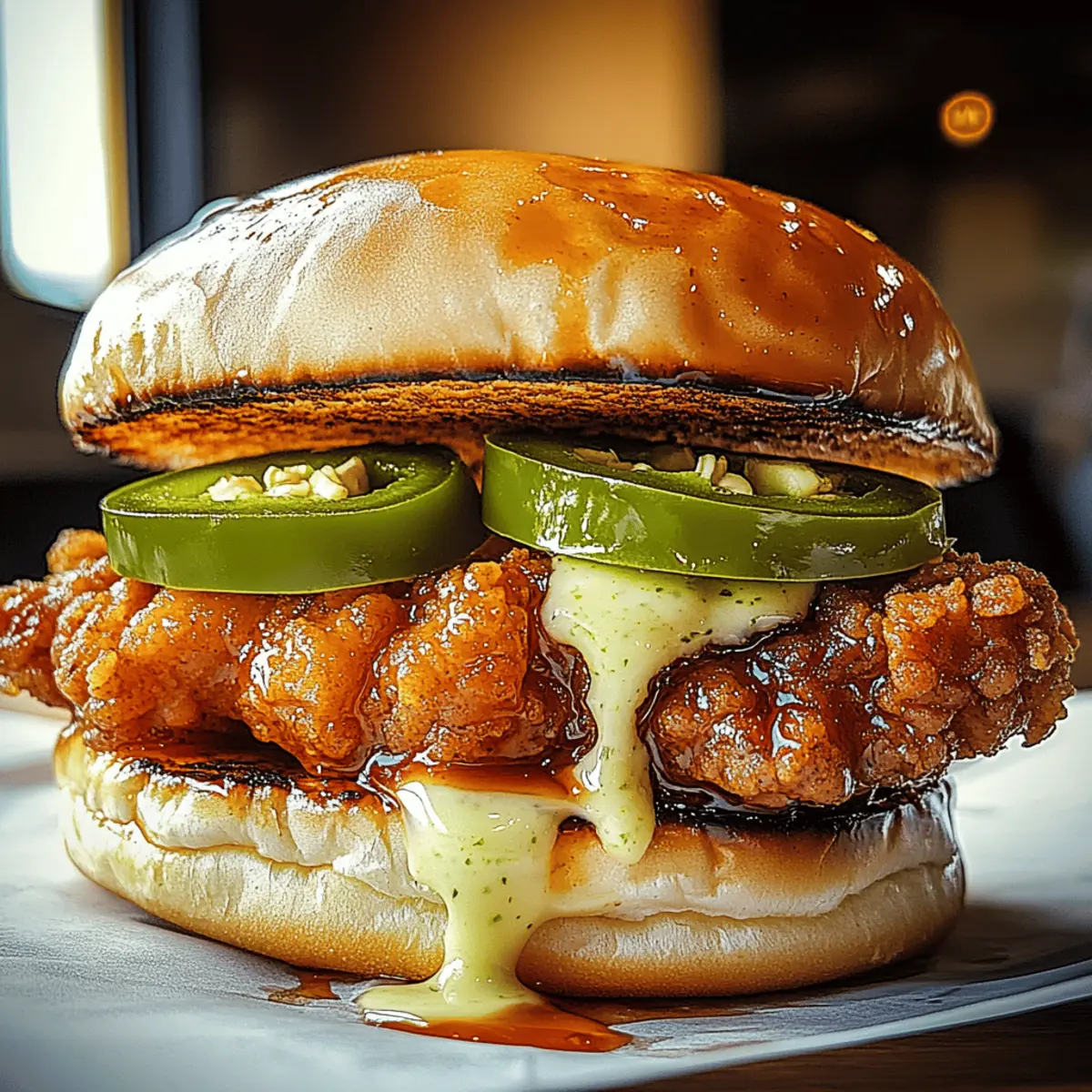 Jalapeno Honey Drenched Crispy Fried Chicken Sandwich Bliss 3 Jalapeno Honey Drenched Crispy Fried Chicken Sandwich hqk4fh