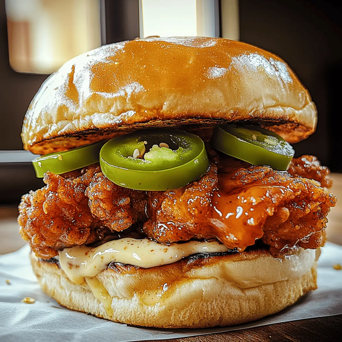 Jalapeno Honey Drenched Crispy Fried Chicken Sandwich Bliss 3