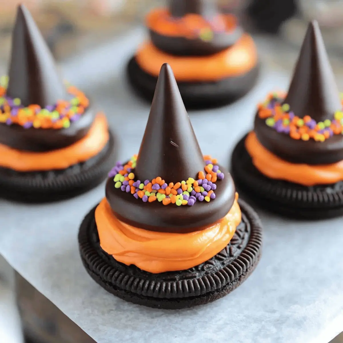 Oreo Witch Hat Cookies: Fun and Easy No-Bake Treats 4 Oreo Witch Hat Cookies