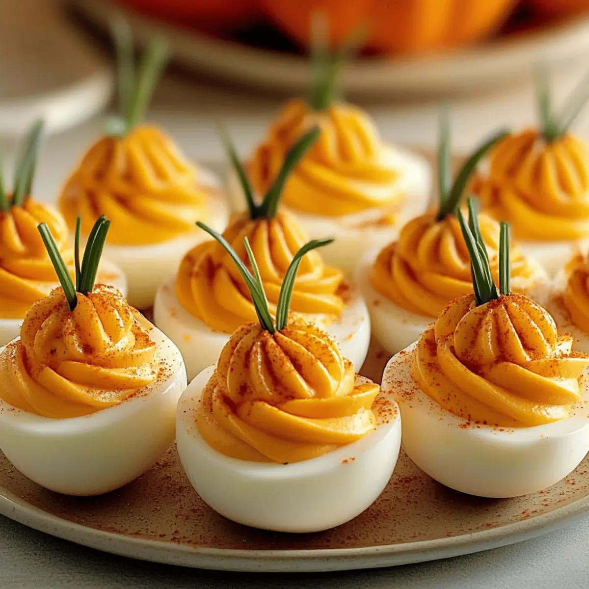 Adorable Pumpkin Patch Deviled Eggs for Festive Gatherings 1
