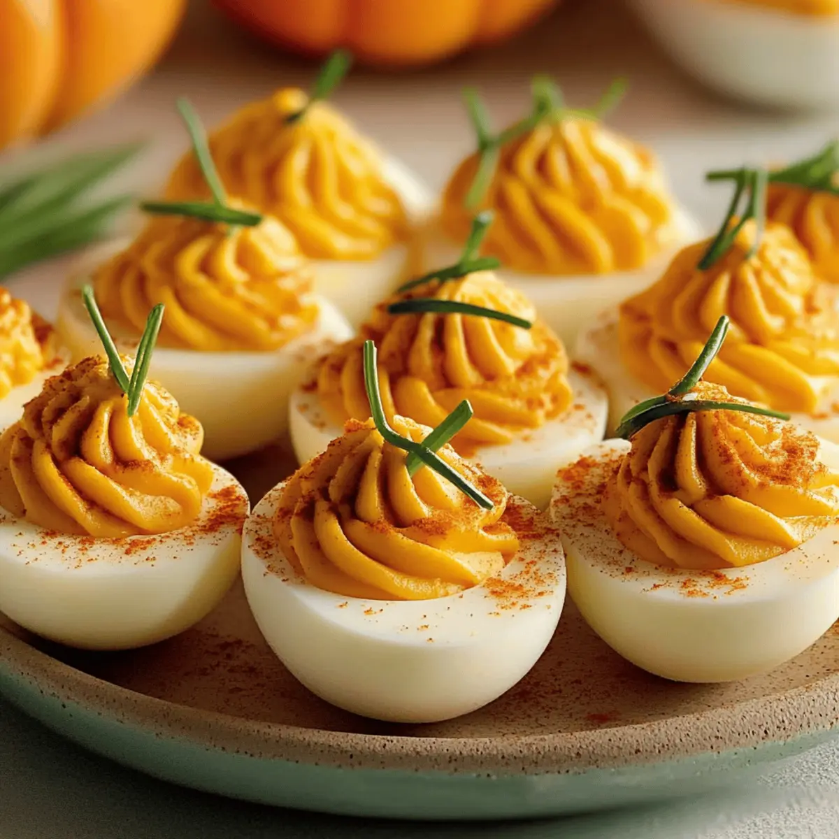Adorable Pumpkin Patch Deviled Eggs for Festive Gatherings 3