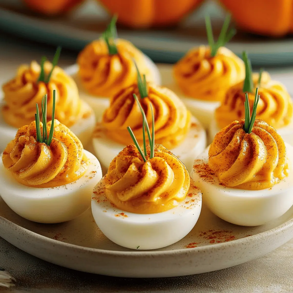Adorable Pumpkin Patch Deviled Eggs for Festive Gatherings 6