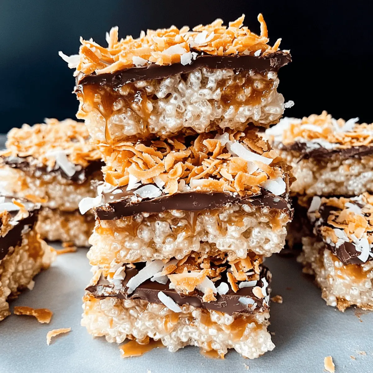 Samoa Rice Krispies: A Chewy Treat You'll Love to Share 1 Samoa Rice Krispies rqd3ep