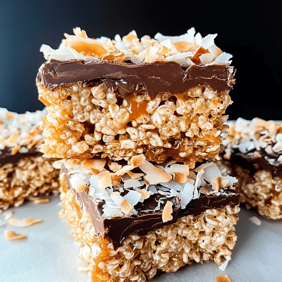 Samoa Rice Krispies: A Chewy Treat You'll Love to Share 2 Samoa Rice Krispies wwagil