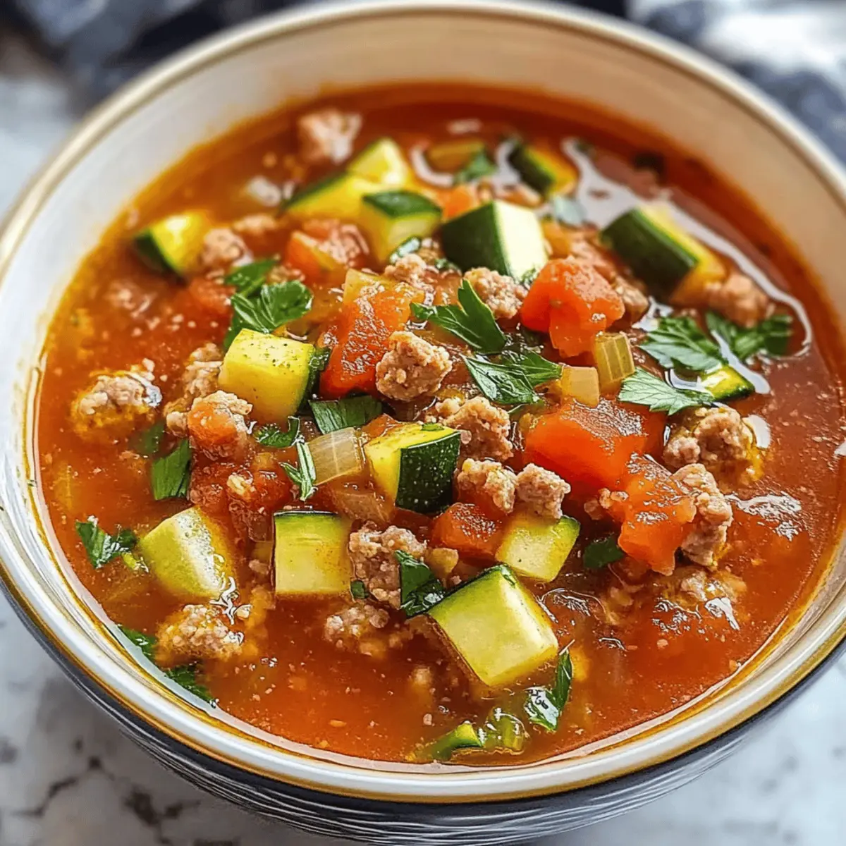 Hearty Zucchini Tomato Italian Sausage Soup for Cozy Nights 2