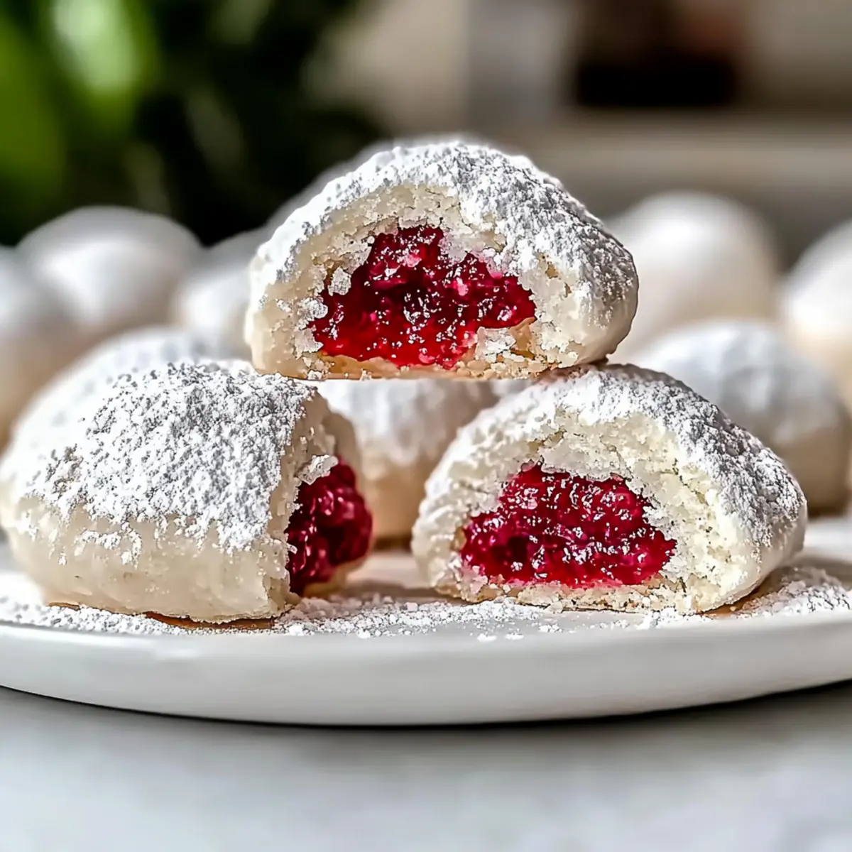 Raspberry Almond Snowball Cookies: Festive Flavors to Share 4 Raspberry Almond Snowball Cookies