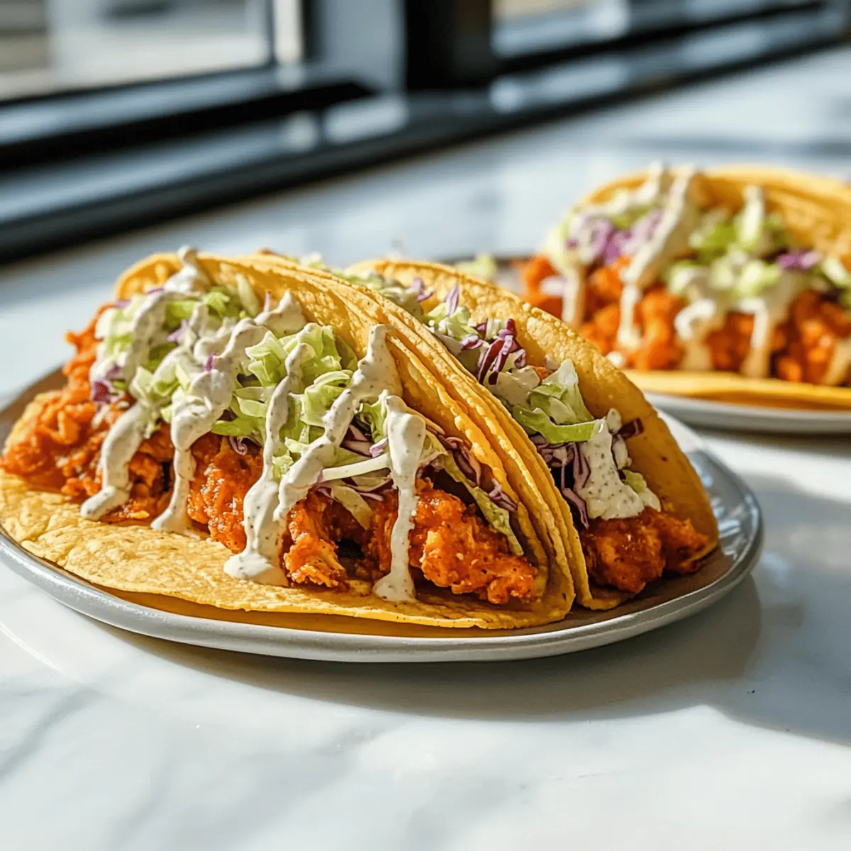 Buffalo Chicken Smash Burger Tacos tit1id