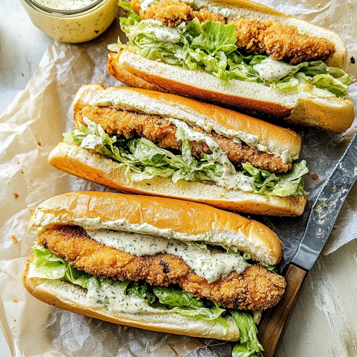 Chicken Caesar Sandwiches htybuh