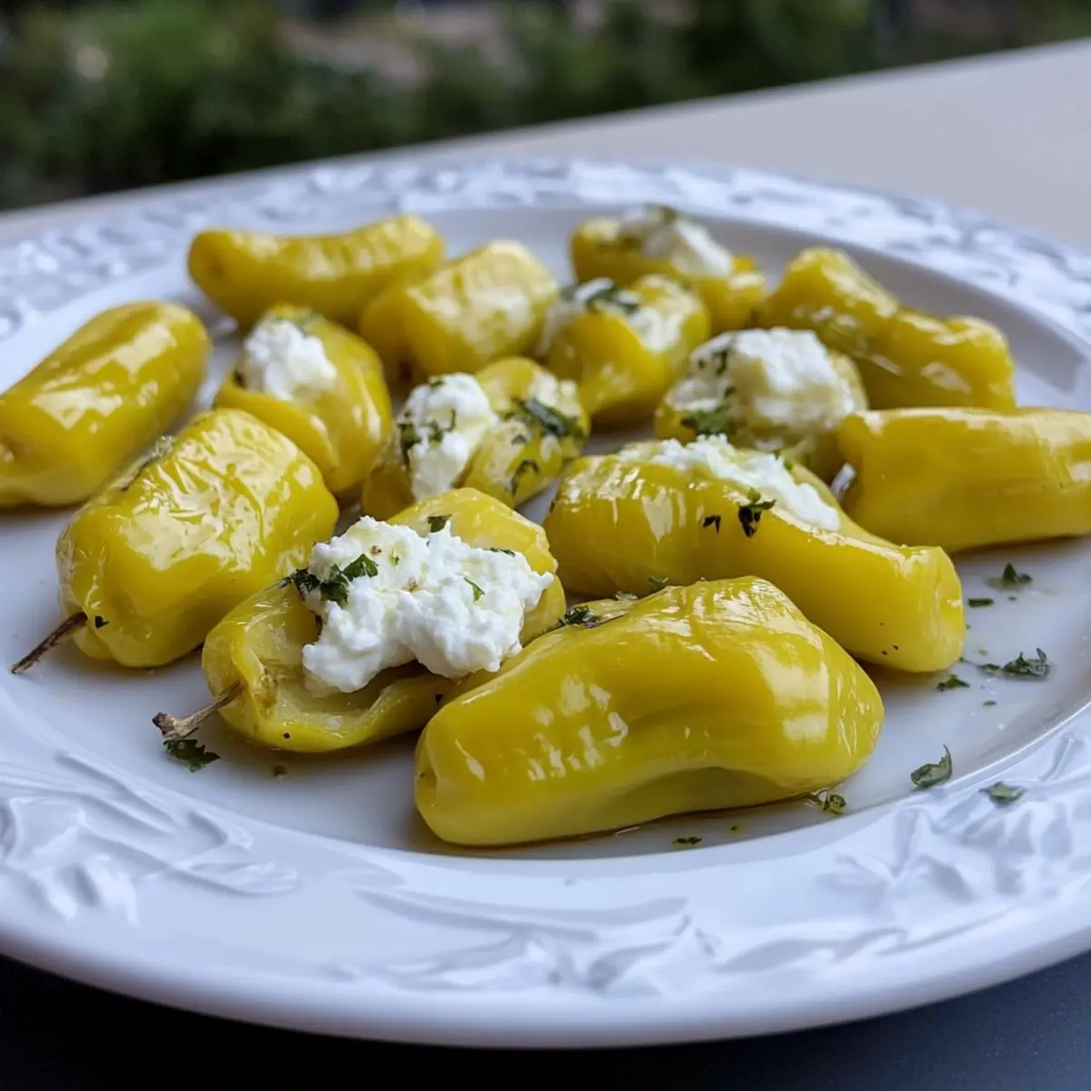 Herbed Goat Cheese Stuffed Peperoncini