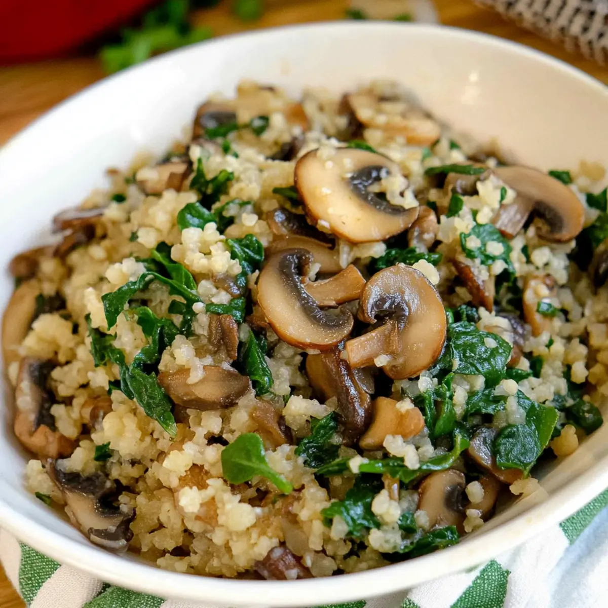 Mushroom Spinach Cauliflower Rice imh129