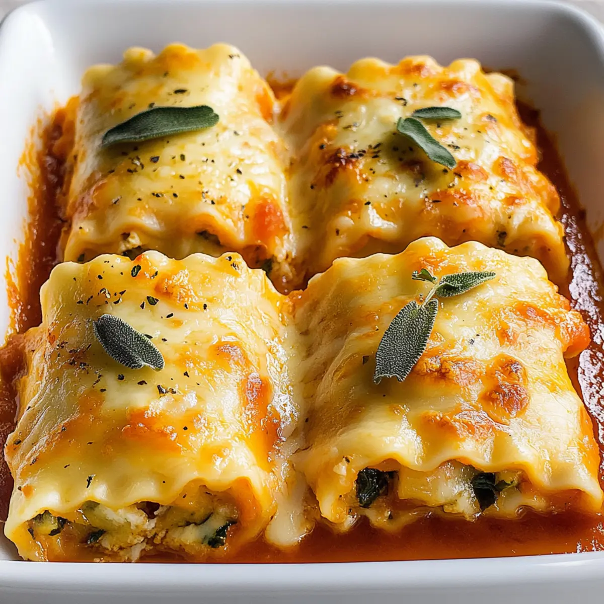 Roasted Garlic Butternut Squash Lasagna Roll Ups e8jriz