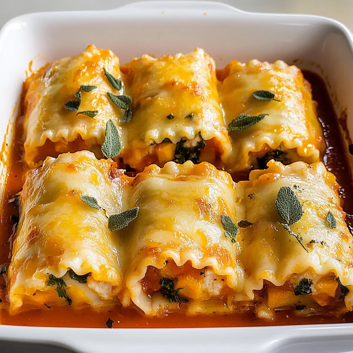 Roasted Garlic Butternut Squash Lasagna Roll Ups o3qyta
