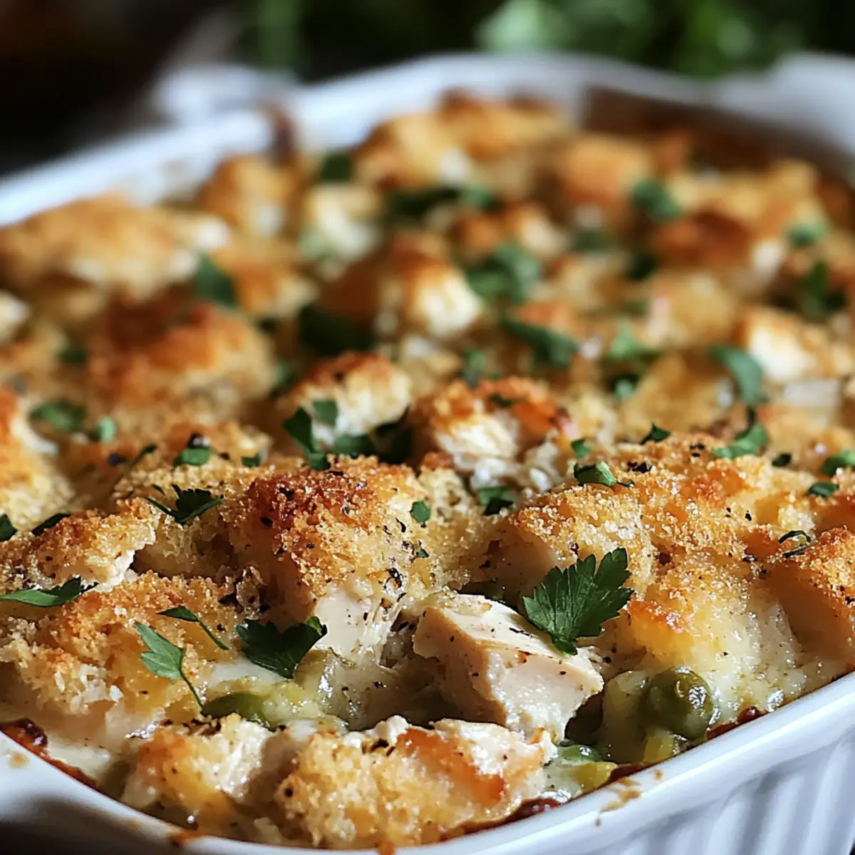 Rotisserie Chicken and Stuffing Casserole