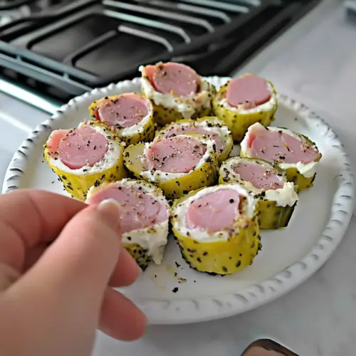 Delicious Keto Ham, Pickle, & Cream Cheese Roll-Ups Ready in Minutes 10 Keto Ham, Pickle, & Cream Cheese Roll-Ups