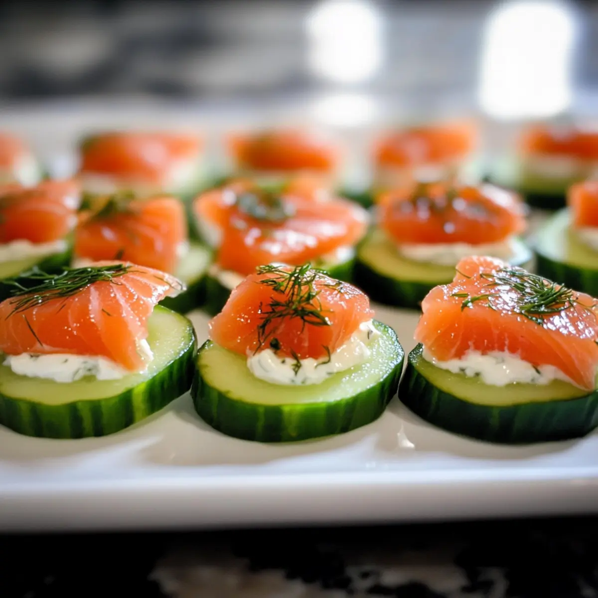 Delicious Cucumber Bites with Smoked Salmon in 10 Minutes 4 Cucumber Bites with Smoked Salmon
