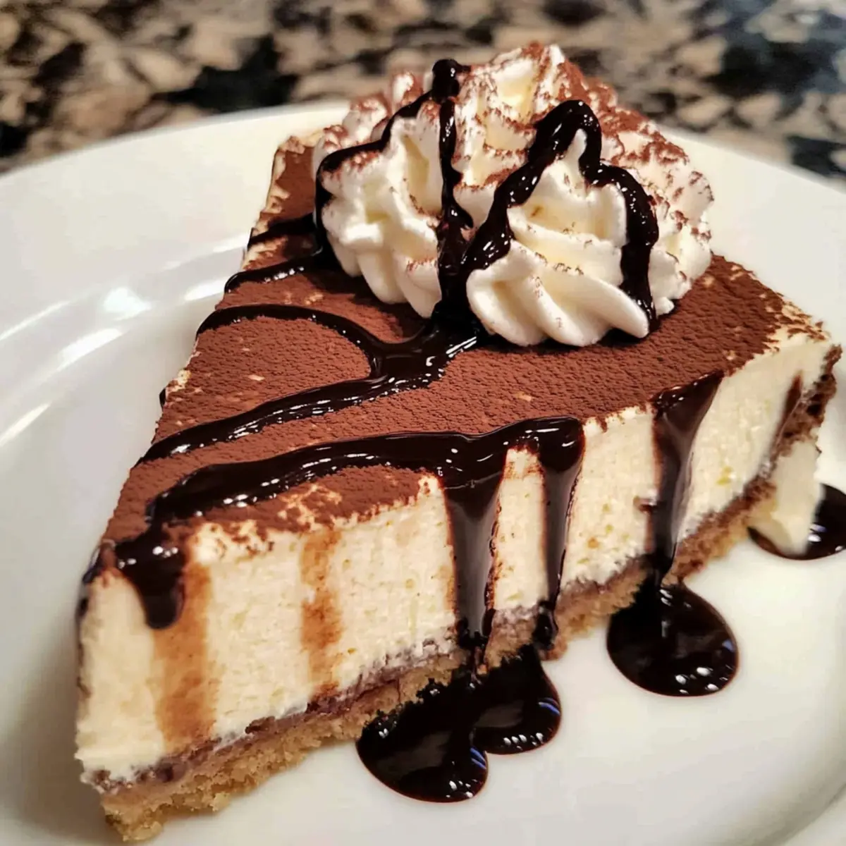 Indulge in Heavenly Tiramisu Cheesecake with Rich Kahlua Drizzle 4 Tiramisu Cheesecake