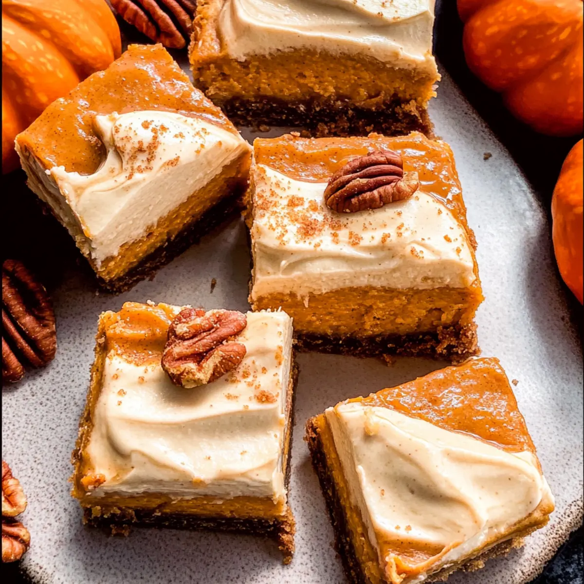 Pumpkin Cheesecake Bars
