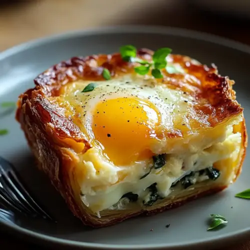 Baked Eggs Napoleon