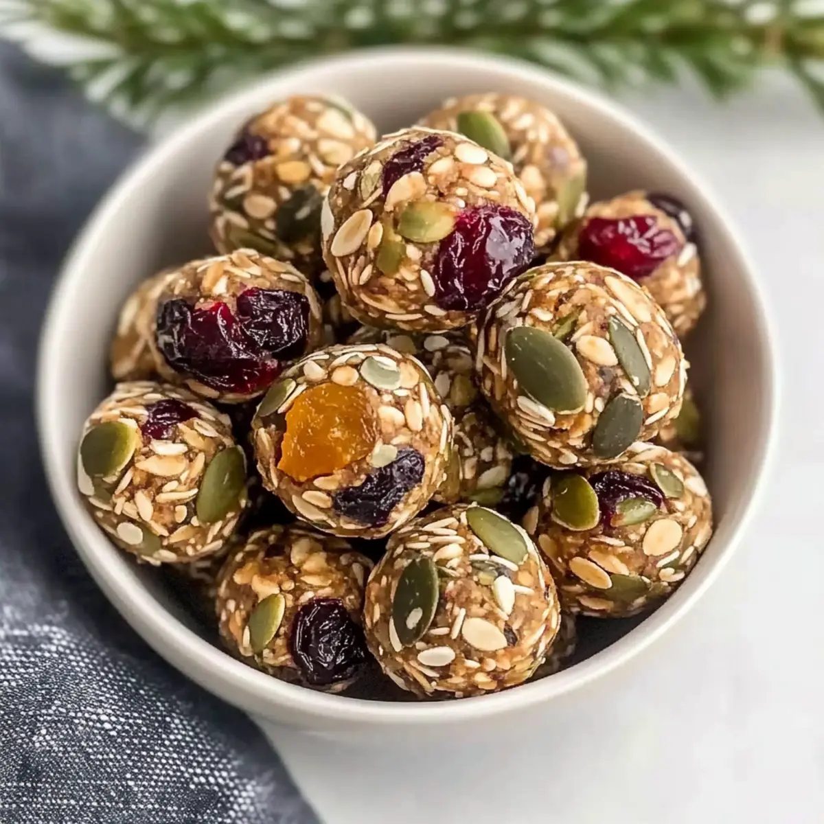 Healthy Pumpkin Seed & Cranberry Energy Balls
