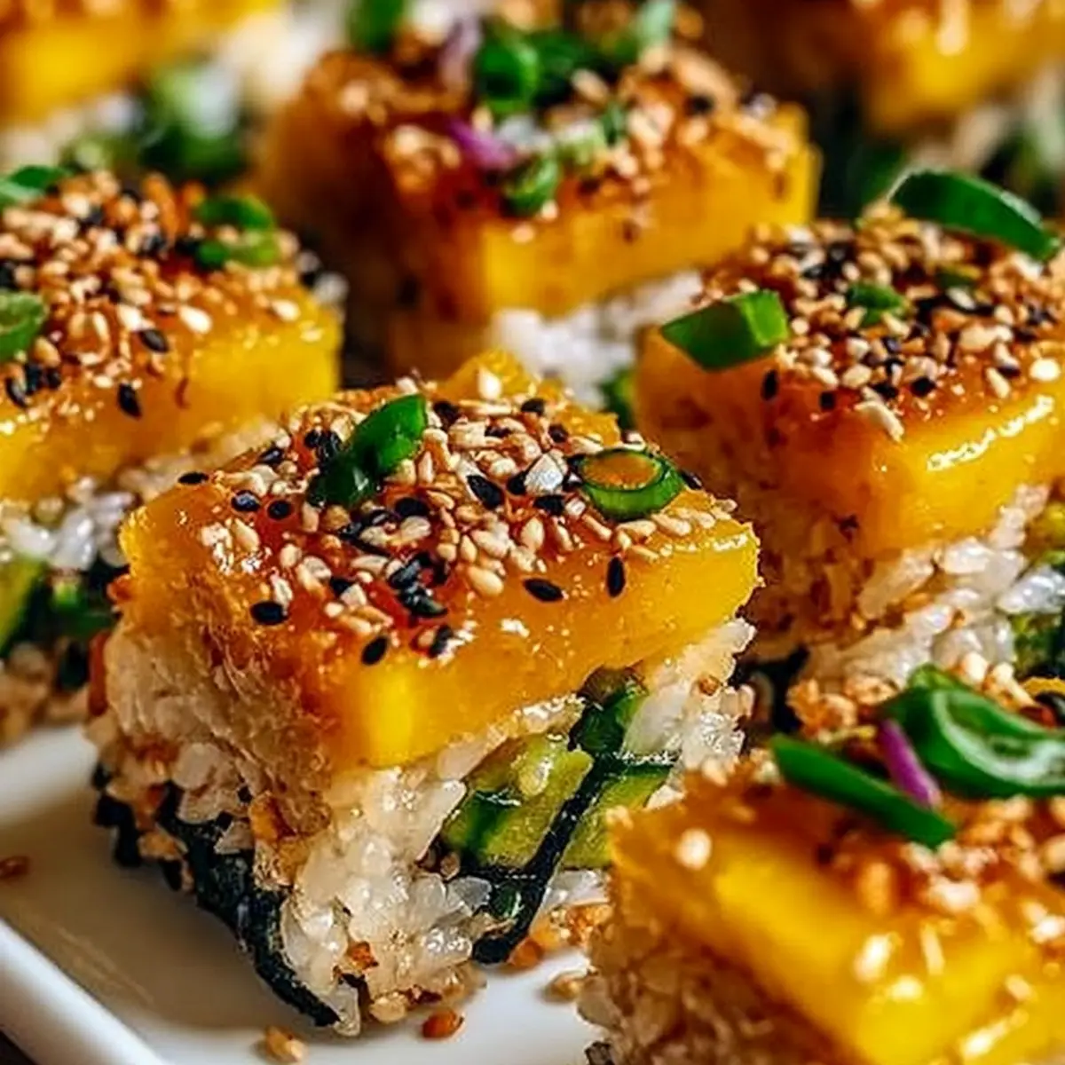 Swicy Mango Crispy Rice Sushi