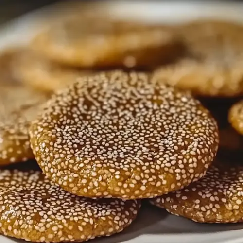 Chewy Sesame Honey Cookies