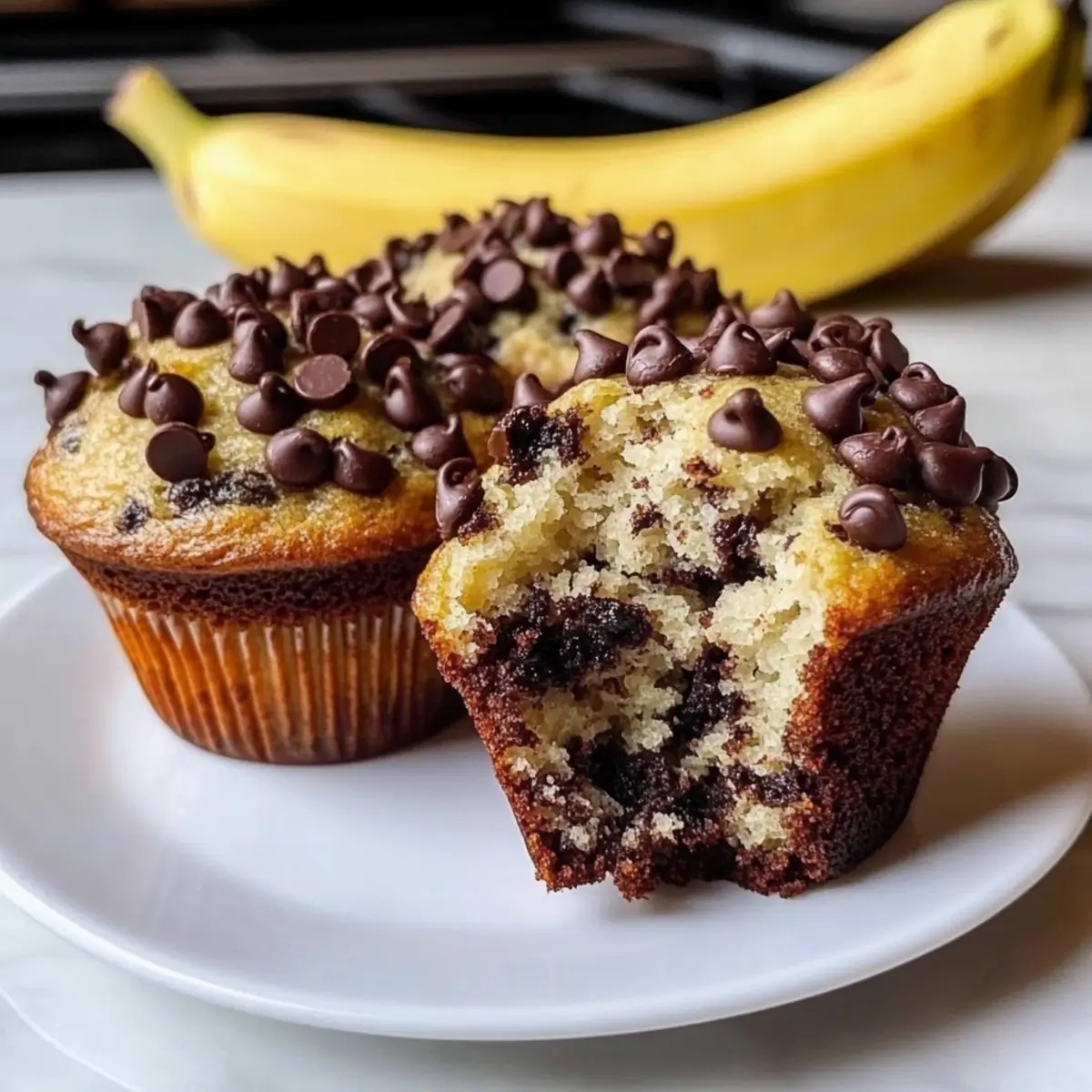 Chocolate Chip Banana Muffins
