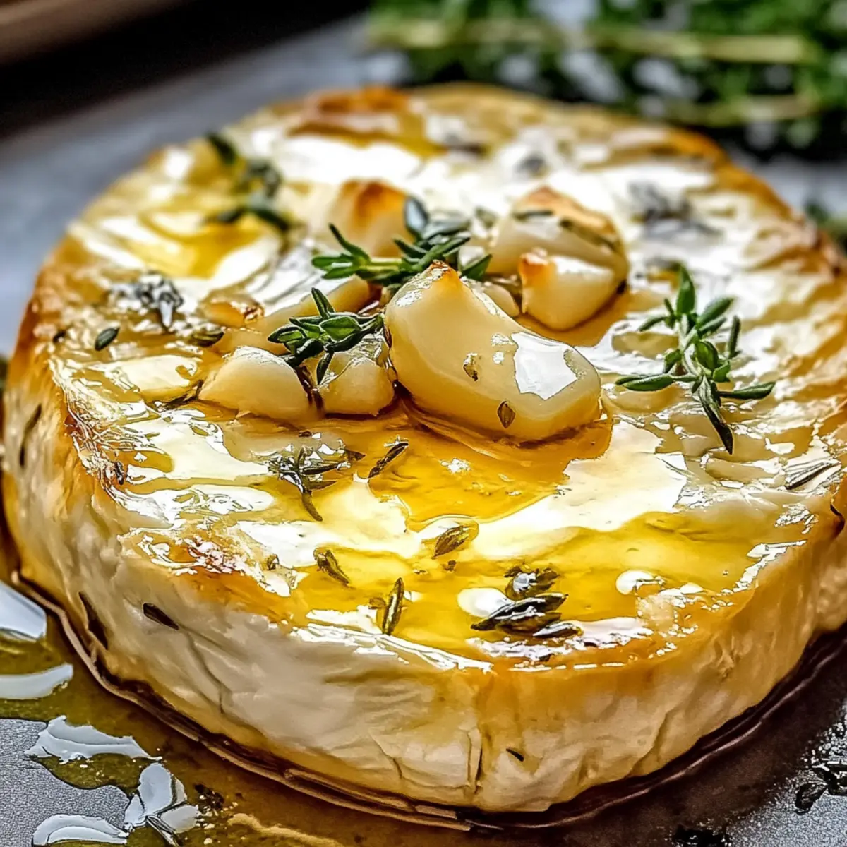 Garlic Butter Baked Brie