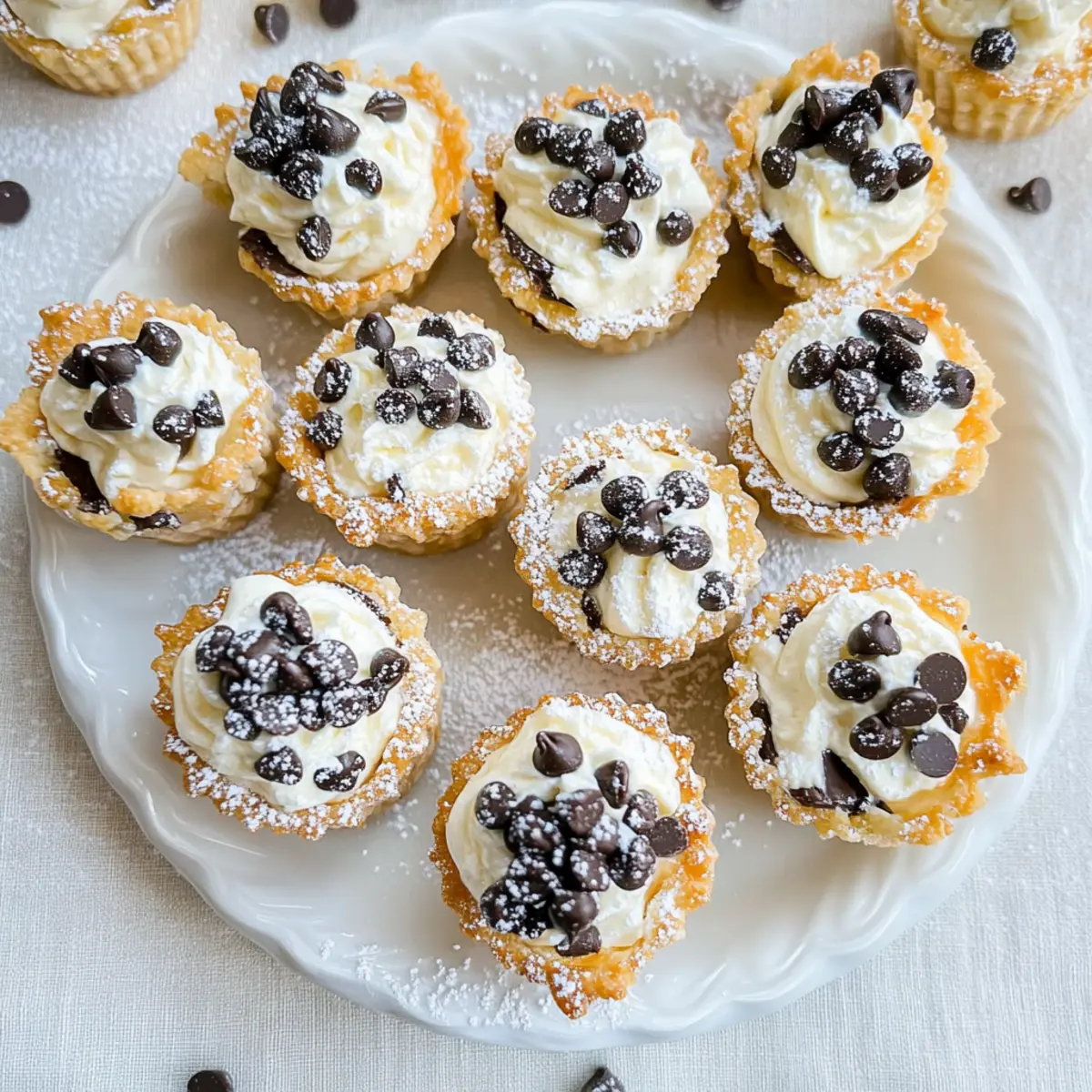 Mini Cannoli Bites: Easy 6-Ingredient Italian Delight 4 Mini Cannoli Bites