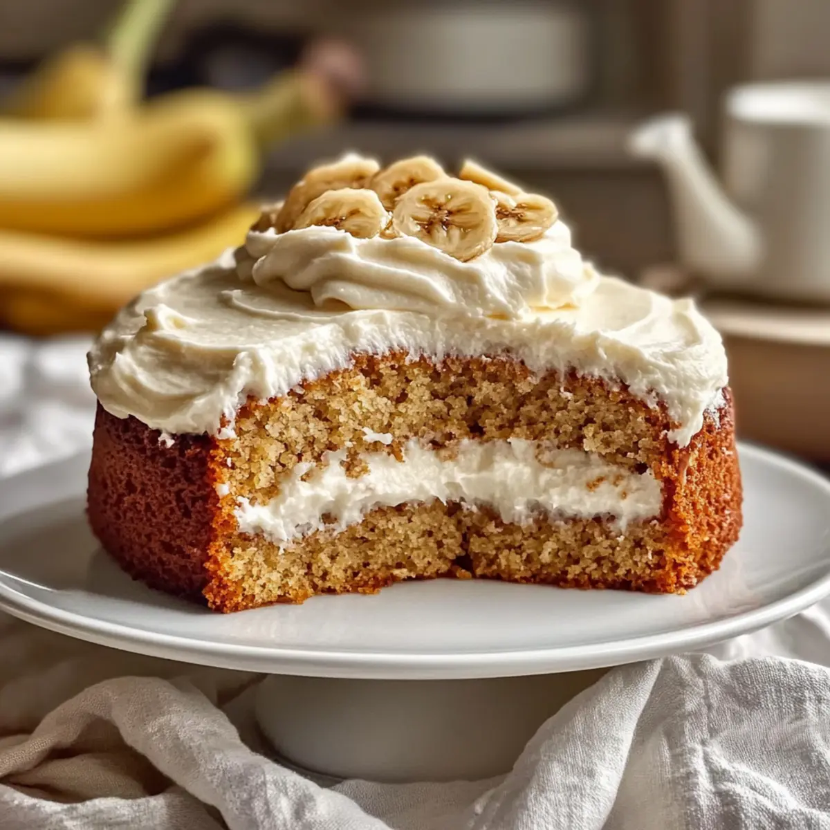 Banana Bread Cake Ultra Moist with Cream Cheese Frosting
